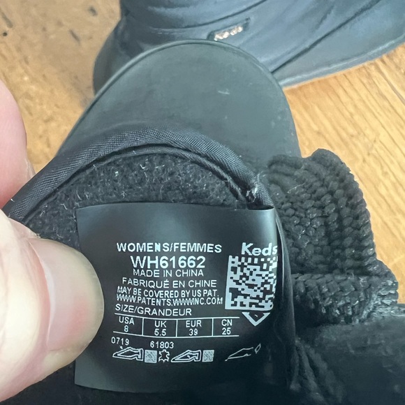 Women’s Keds Camp Waterproof Boots Black Size 8 - Picture 2 of 6